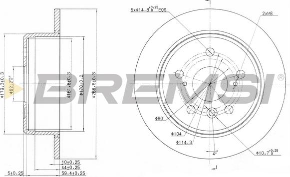 Bremsi CD6684S - Stabdžių diskas autoreka.lt