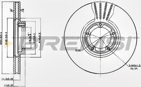 Bremsi CD6848V - Stabdžių diskas autoreka.lt