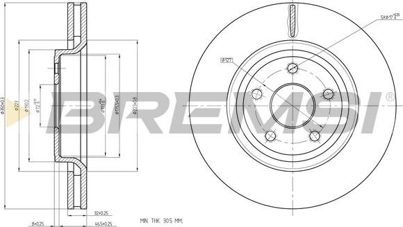 Bremsi CD8097V - Stabdžių diskas autoreka.lt