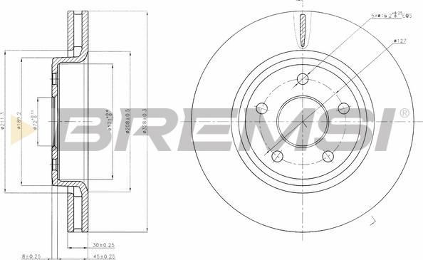 Bremsi CD7593V - Stabdžių diskas autoreka.lt