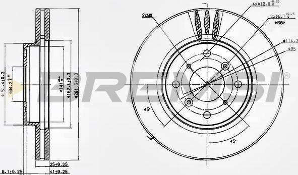 Bremsi CD7119V - Stabdžių diskas autoreka.lt