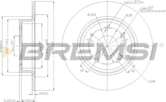 Bremsi CD7776S - Stabdžių diskas autoreka.lt