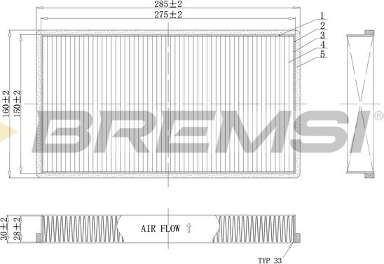 Bremsi FC0488C - Filtras, salono oras autoreka.lt