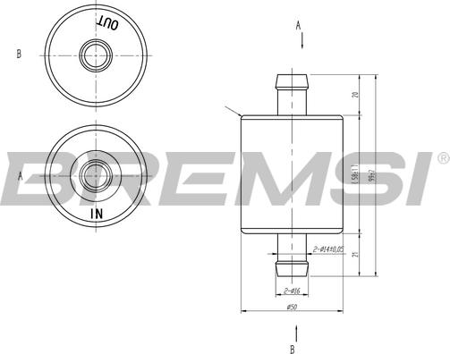 Bremsi FE0148 - Kuro filtras autoreka.lt