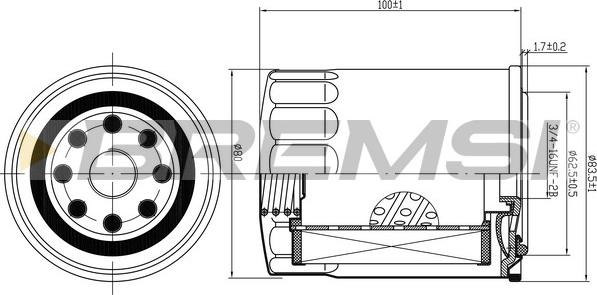 Bremsi FL1466 - Alyvos filtras autoreka.lt