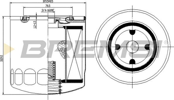 Bremsi FL1295 - Alyvos filtras autoreka.lt