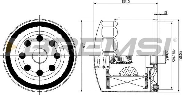 Bremsi FL1771 - Alyvos filtras autoreka.lt