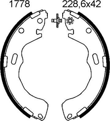 BSF 01778 - Stabdžių trinkelių komplektas autoreka.lt