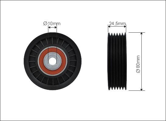 Caffaro 500165 - Kreipiantysis skriemulys, V formos rumbuotas diržas autoreka.lt