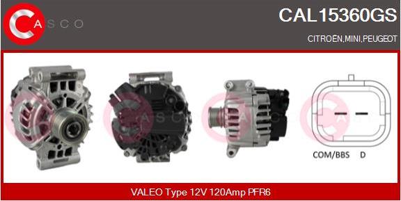 Casco CAL15360GS - Kintamosios srovės generatorius autoreka.lt