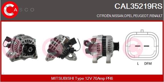 Casco CAL35219RS - Kintamosios srovės generatorius autoreka.lt