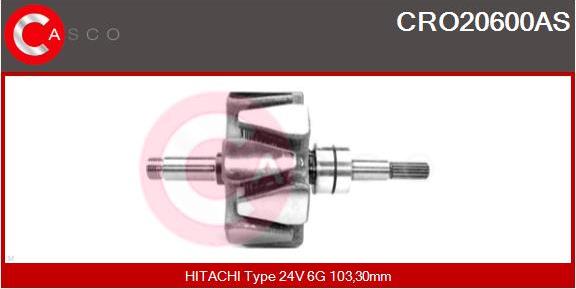 Casco CRO20600AS - Rotorius, kintamosios srovės generatorius autoreka.lt