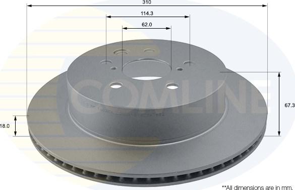 Comline ADC01123V - Stabdžių diskas autoreka.lt