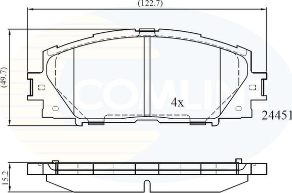 Comline CBP06014 - Stabdžių trinkelių rinkinys, diskinis stabdys autoreka.lt