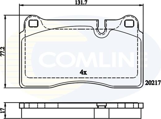 Comline CBP06030 - Stabdžių trinkelių rinkinys, diskinis stabdys autoreka.lt