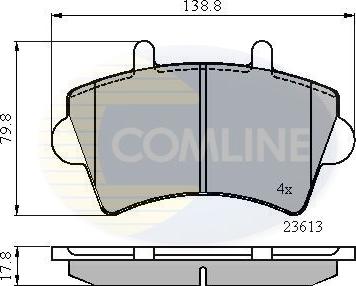 Comline CBP01035 - Stabdžių trinkelių rinkinys, diskinis stabdys autoreka.lt