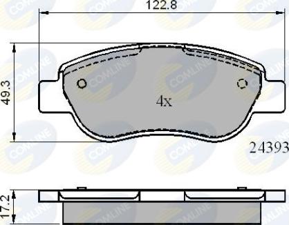 Comline CBP01738 - Stabdžių trinkelių rinkinys, diskinis stabdys autoreka.lt