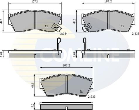 Comline CBP3518 - Stabdžių trinkelių rinkinys, diskinis stabdys autoreka.lt