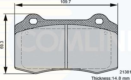 Comline CBP36089 - Stabdžių trinkelių rinkinys, diskinis stabdys autoreka.lt