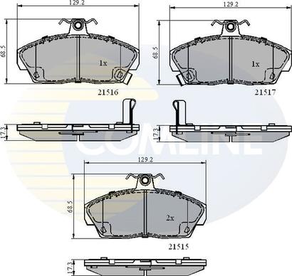 Comline CBP3232 - Stabdžių trinkelių rinkinys, diskinis stabdys autoreka.lt