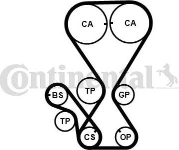 Continental CT1000K2PRO - Paskirstymo diržo komplektas autoreka.lt