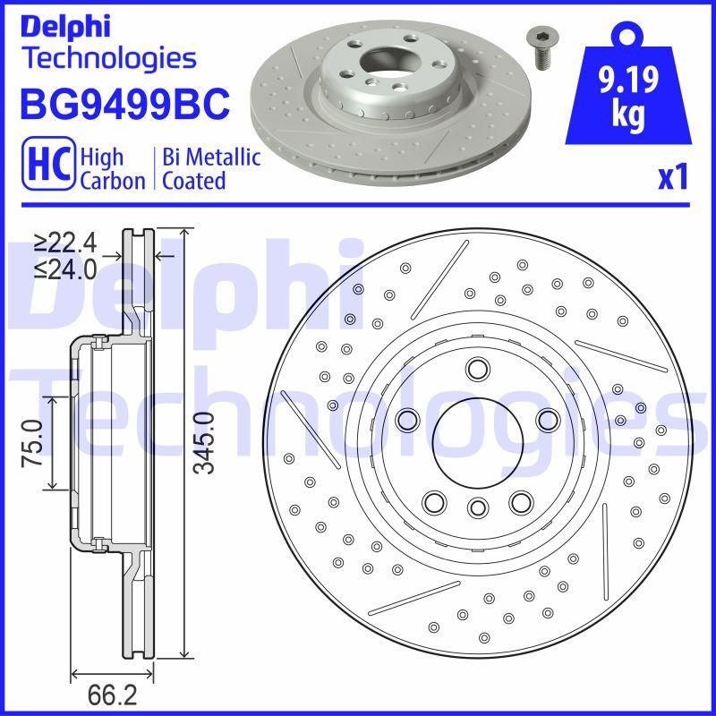 Delphi BG9499BC - Stabdžių diskas autoreka.lt