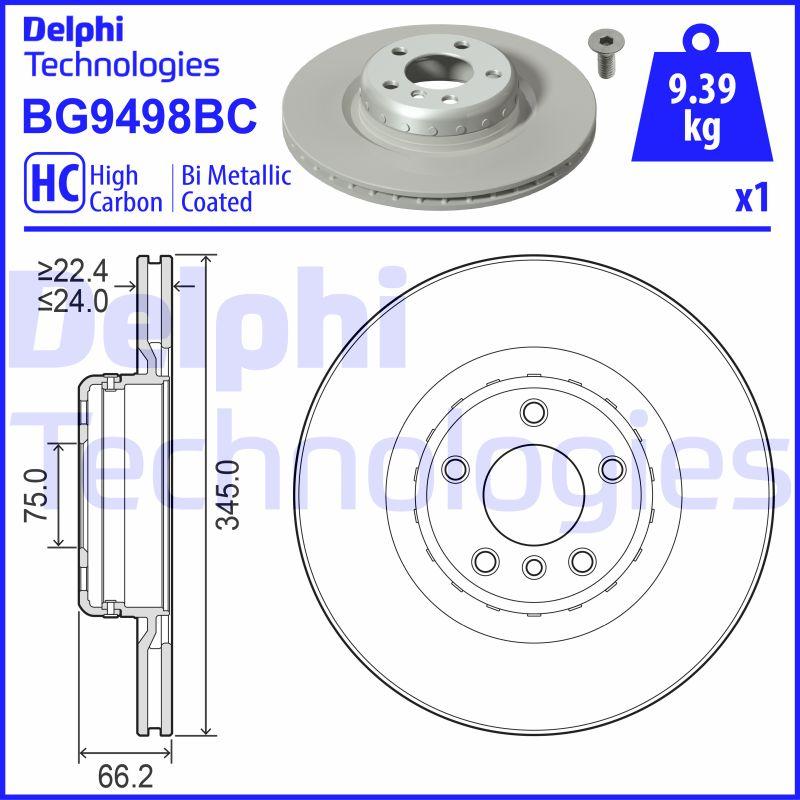 Delphi BG9498BC - Stabdžių diskas autoreka.lt