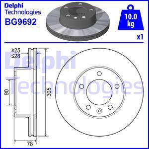 Delphi BG9692 - Stabdžių diskas autoreka.lt