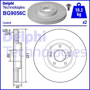 Delphi BG9056C - Stabdžių diskas autoreka.lt