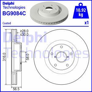 Delphi BG9084C - Stabdžių diskas autoreka.lt