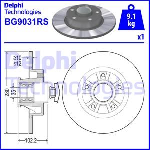 Delphi BG9031RS - Stabdžių diskas autoreka.lt