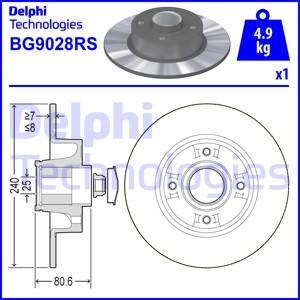 Delphi BG9028RS - Stabdžių diskas autoreka.lt