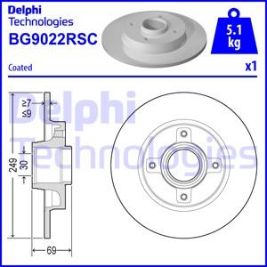 Delphi BG9022RSC - Stabdžių diskas autoreka.lt