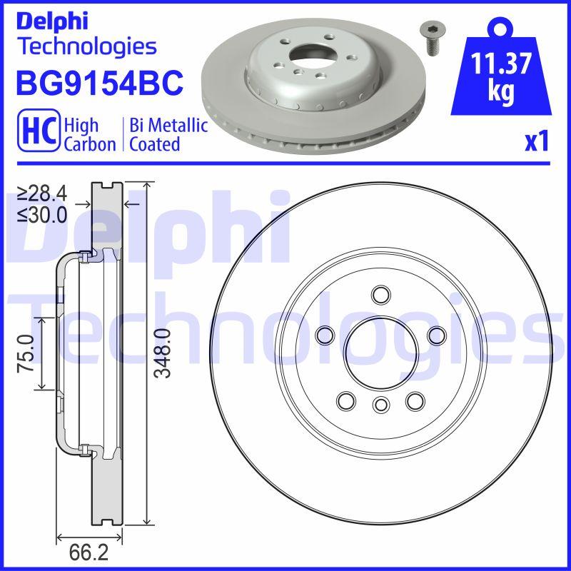 Delphi BG9154BC - Stabdžių diskas autoreka.lt