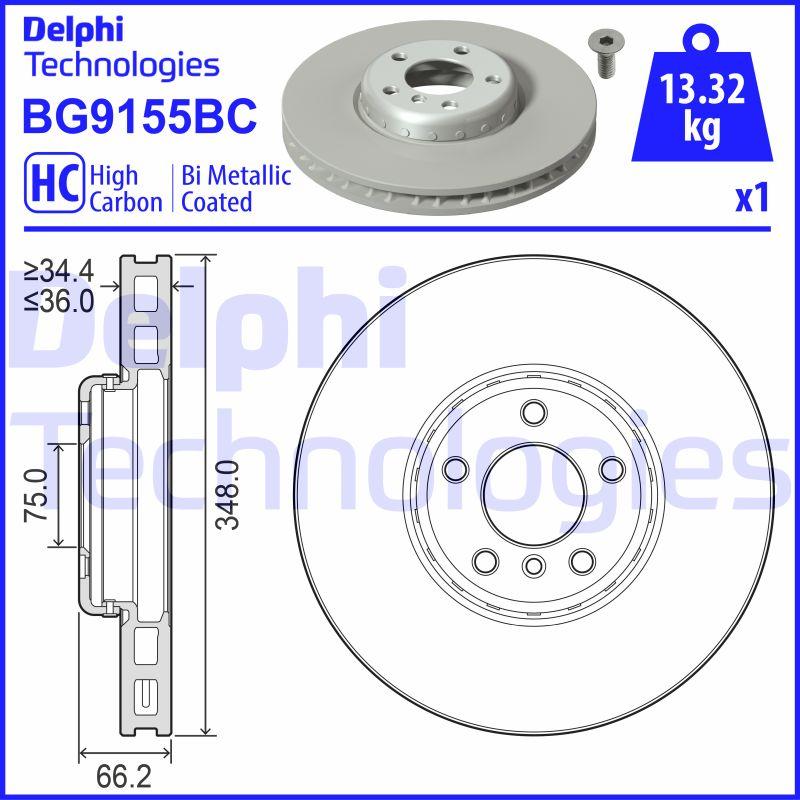 Delphi BG9155BC - Stabdžių diskas autoreka.lt