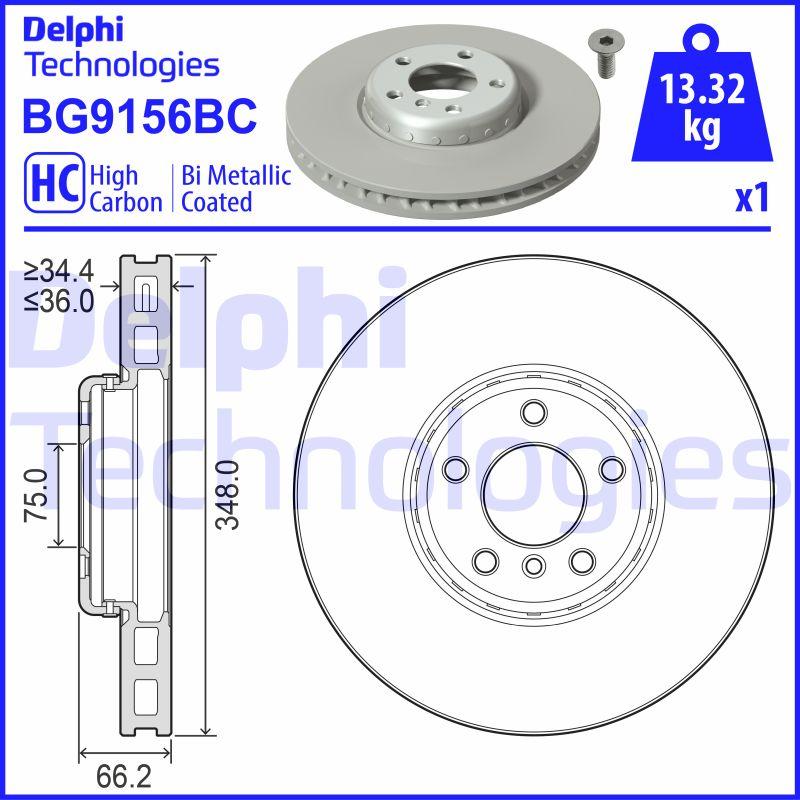 Delphi BG9156BC - Stabdžių diskas autoreka.lt