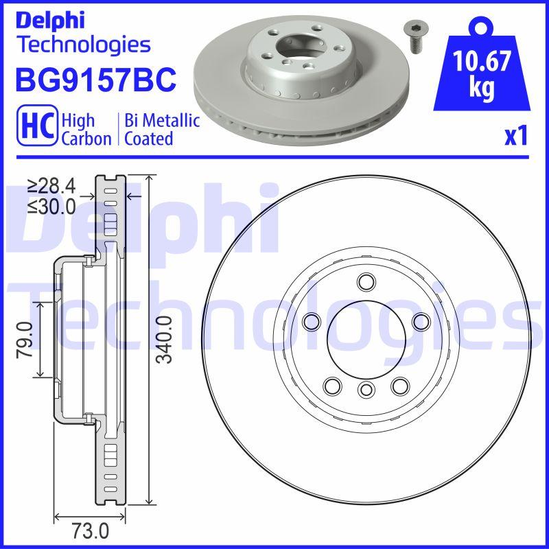 Delphi BG9157BC - Stabdžių diskas autoreka.lt