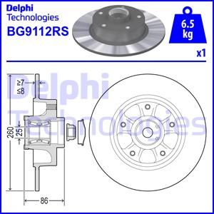 Delphi BG9112RS - Stabdžių diskas autoreka.lt