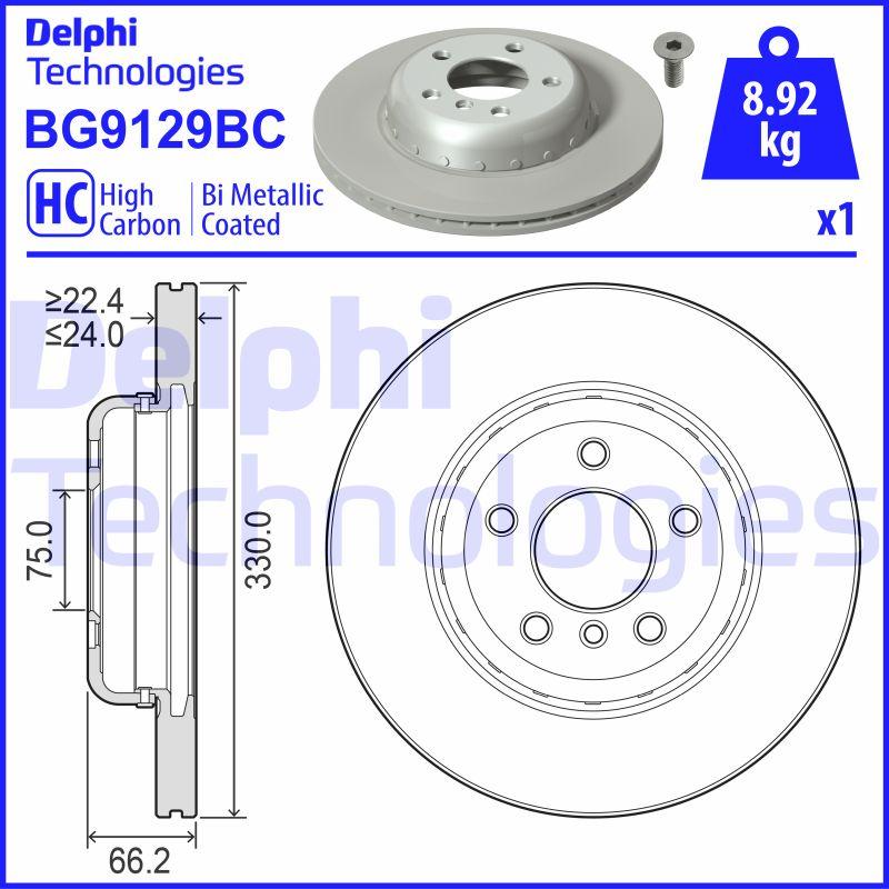 Delphi BG9129BC - Stabdžių diskas autoreka.lt
