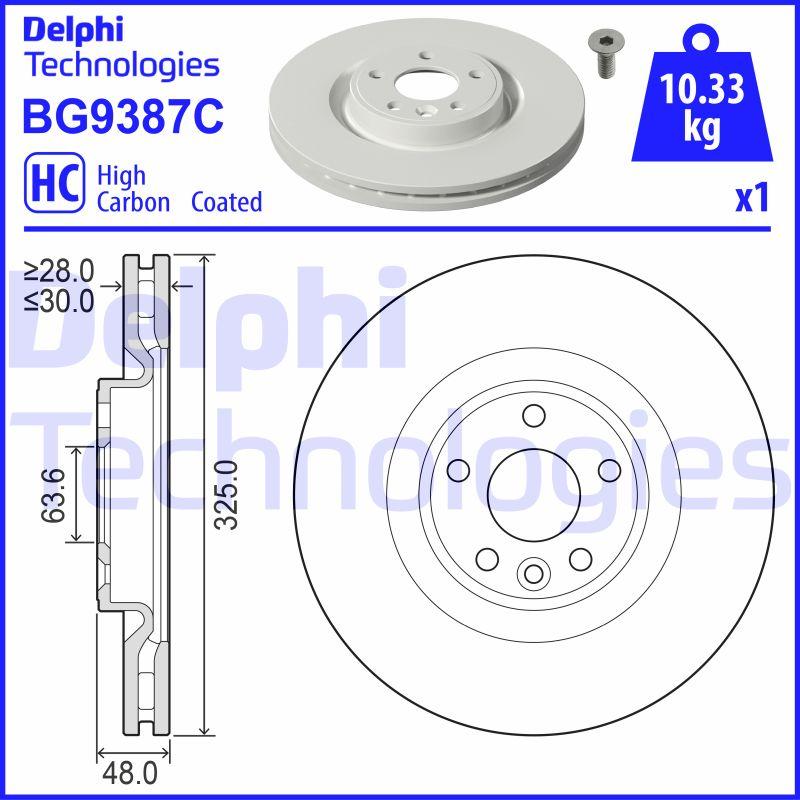 Delphi BG9387C - Stabdžių diskas autoreka.lt