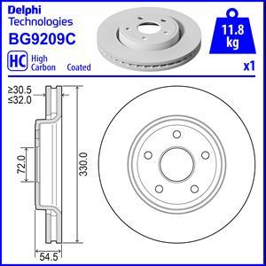 Delphi BG9209C - Stabdžių diskas autoreka.lt
