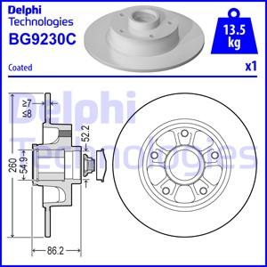 Delphi BG9230RSC - Stabdžių diskas autoreka.lt