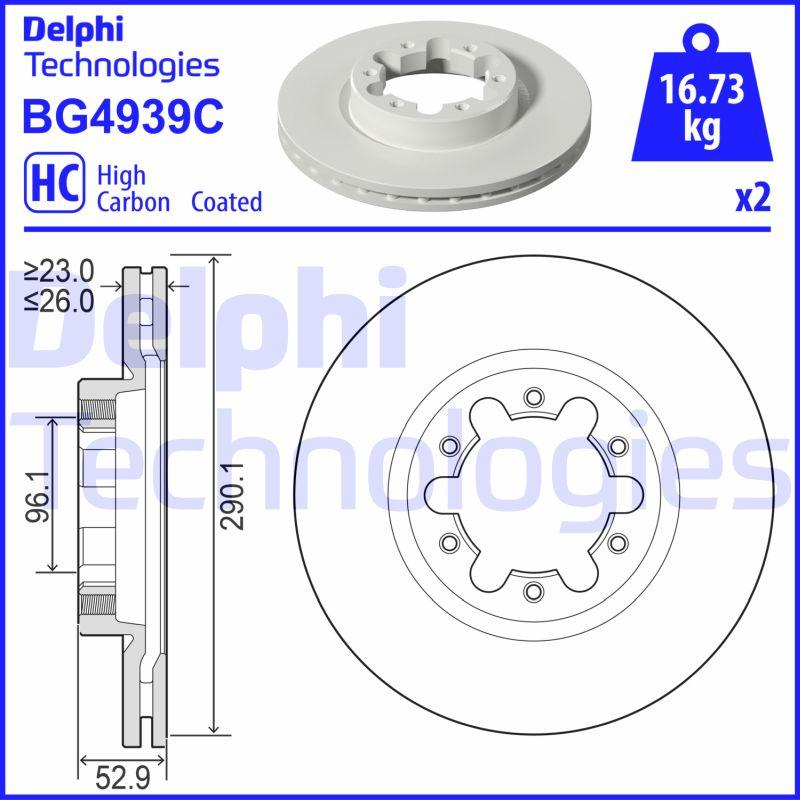 Delphi BG4939C - Stabdžių diskas autoreka.lt