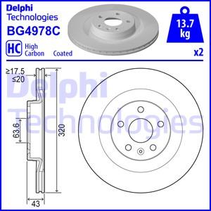 Delphi BG4978C - Stabdžių diskas autoreka.lt