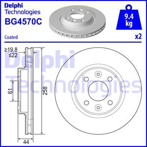Delphi BG4570C-18B1 - Stabdžių diskas autoreka.lt