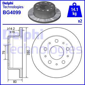 Delphi BG4099 - Stabdžių diskas autoreka.lt