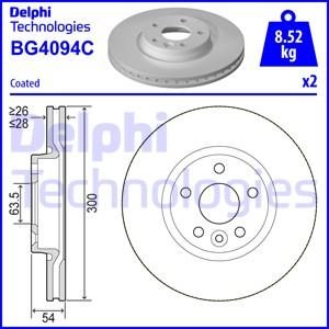 Delphi BG4094C - Stabdžių diskas autoreka.lt