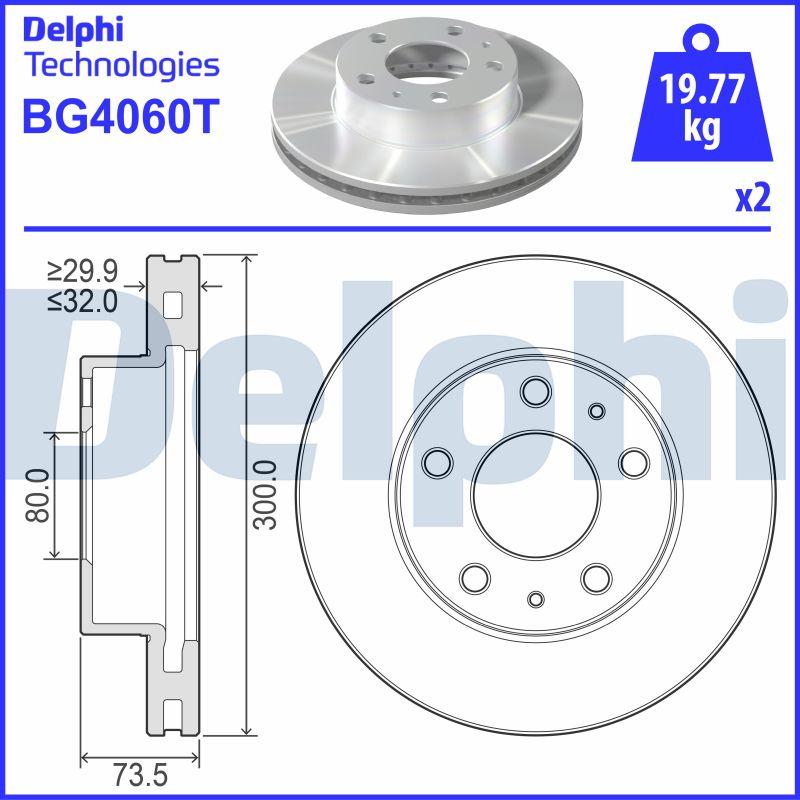 Delphi BG4060T - Stabdžių diskas autoreka.lt