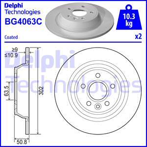 Delphi BG4063C - Stabdžių diskas autoreka.lt