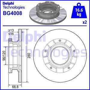 Delphi BG4008 - Stabdžių diskas autoreka.lt